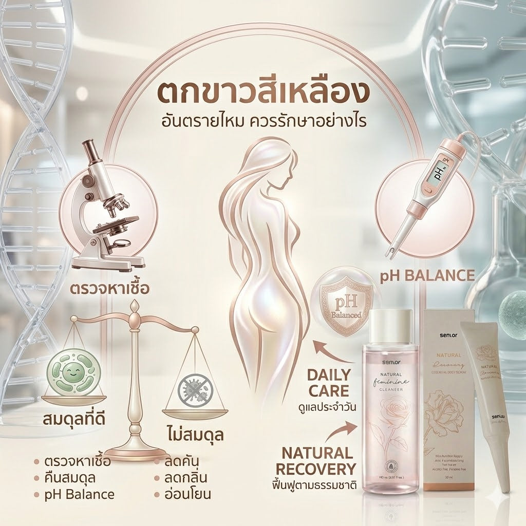 ตกขาวสีเหลือง อันตรายไหม ควรรักษาอย่างไร