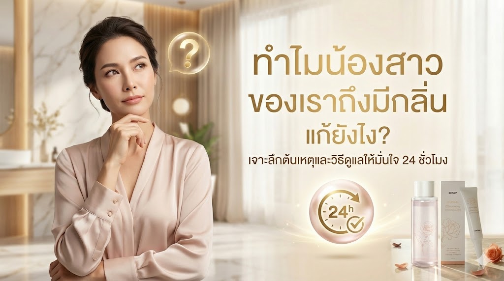 ทำไมน้องสาวของเราถึงมีกลิ่น แก้ยังไง? เจาะลึกต้นเหตุและวิธีดูแลให้มั่นใจ 24 ชั่วโมง